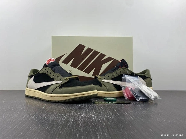 Rep TS x x Jordan Travis 1 OG Low AJ1 Air Scott DM7866- Original 3575 1027